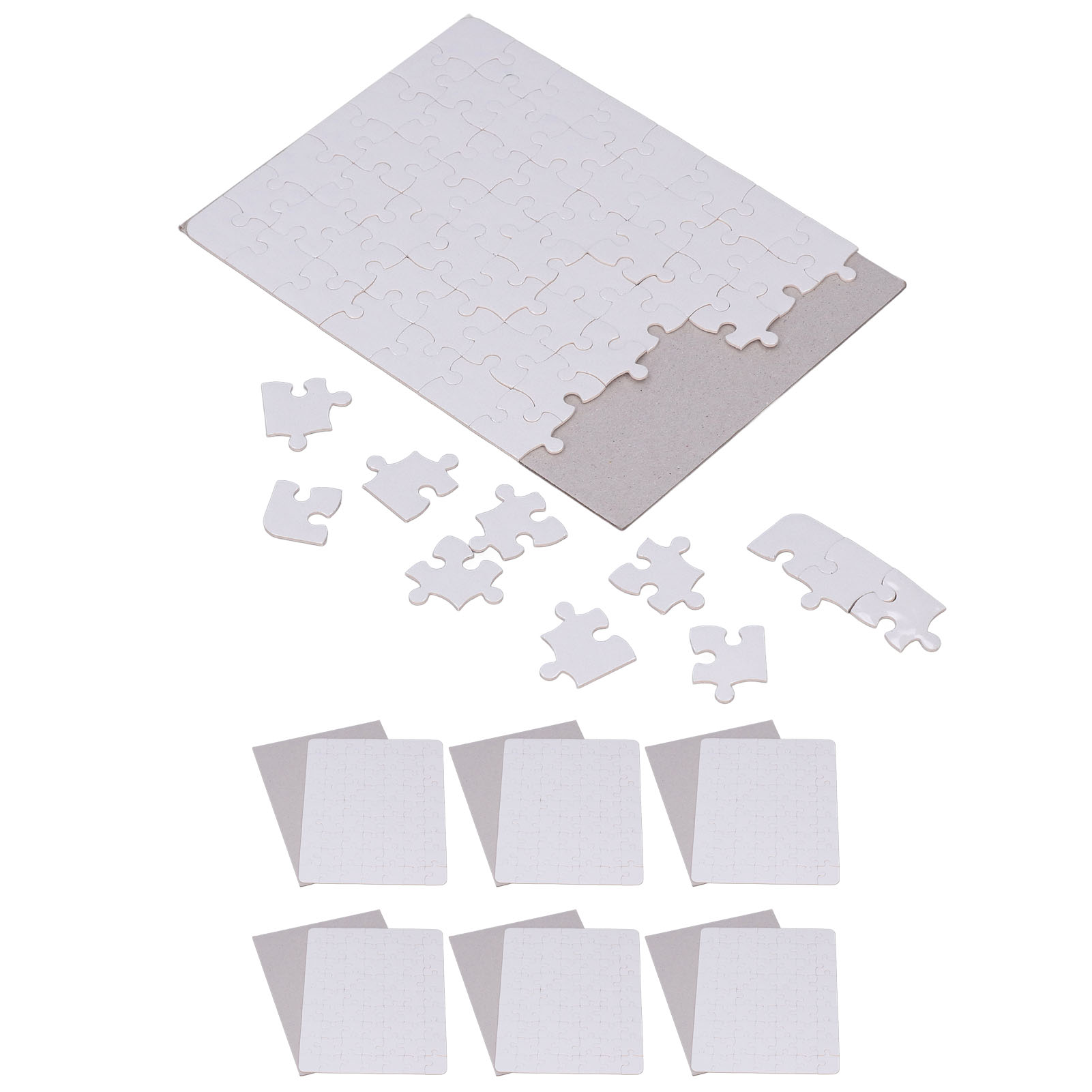 Puzzle Blank White - 6세트 블랭크 퍼즐 13x18cm 화이트 조립식