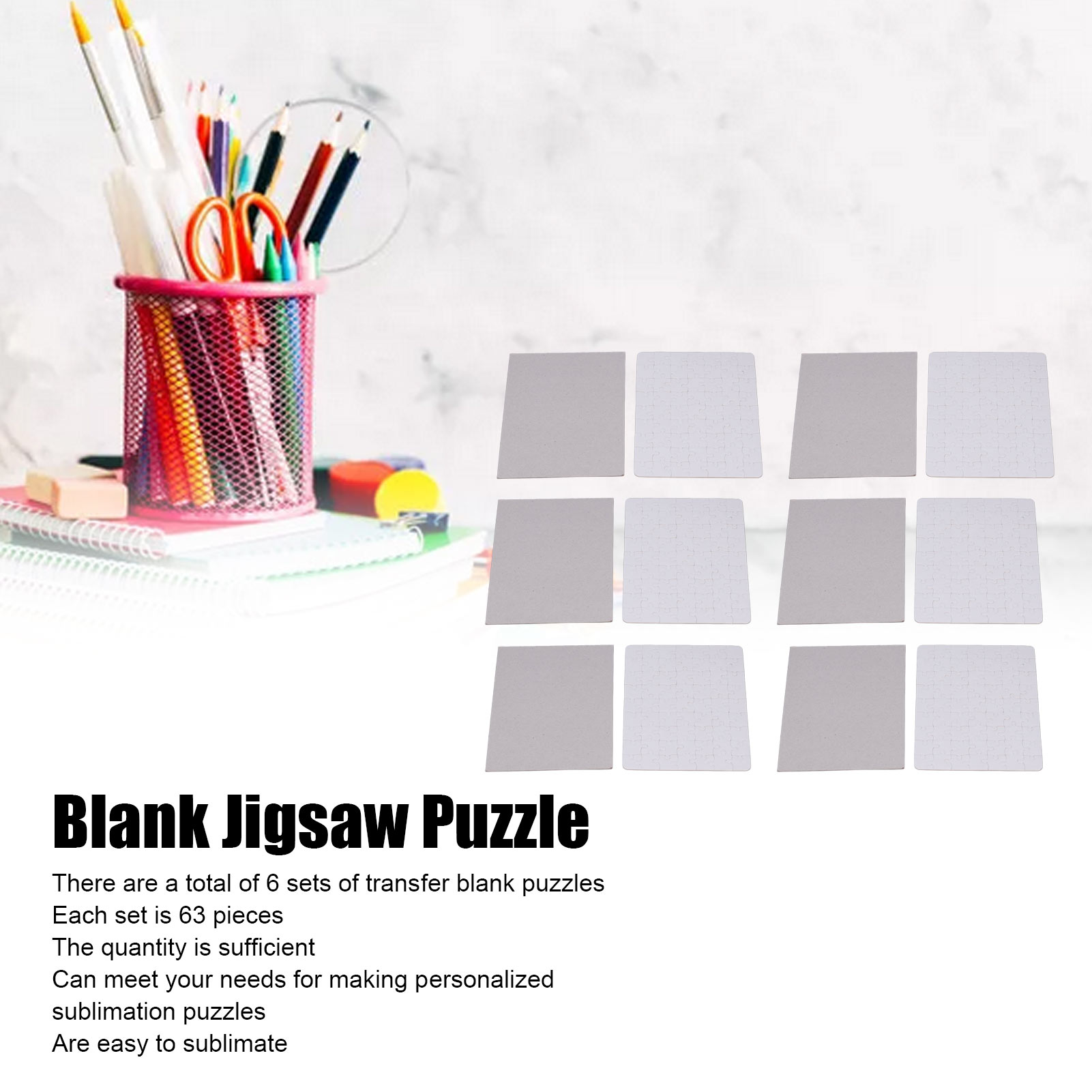 6세트 블랭크 퍼즐 13x18cm 화이트 조립식 DIY - Puzzle Blank White 리뷰 및 가격