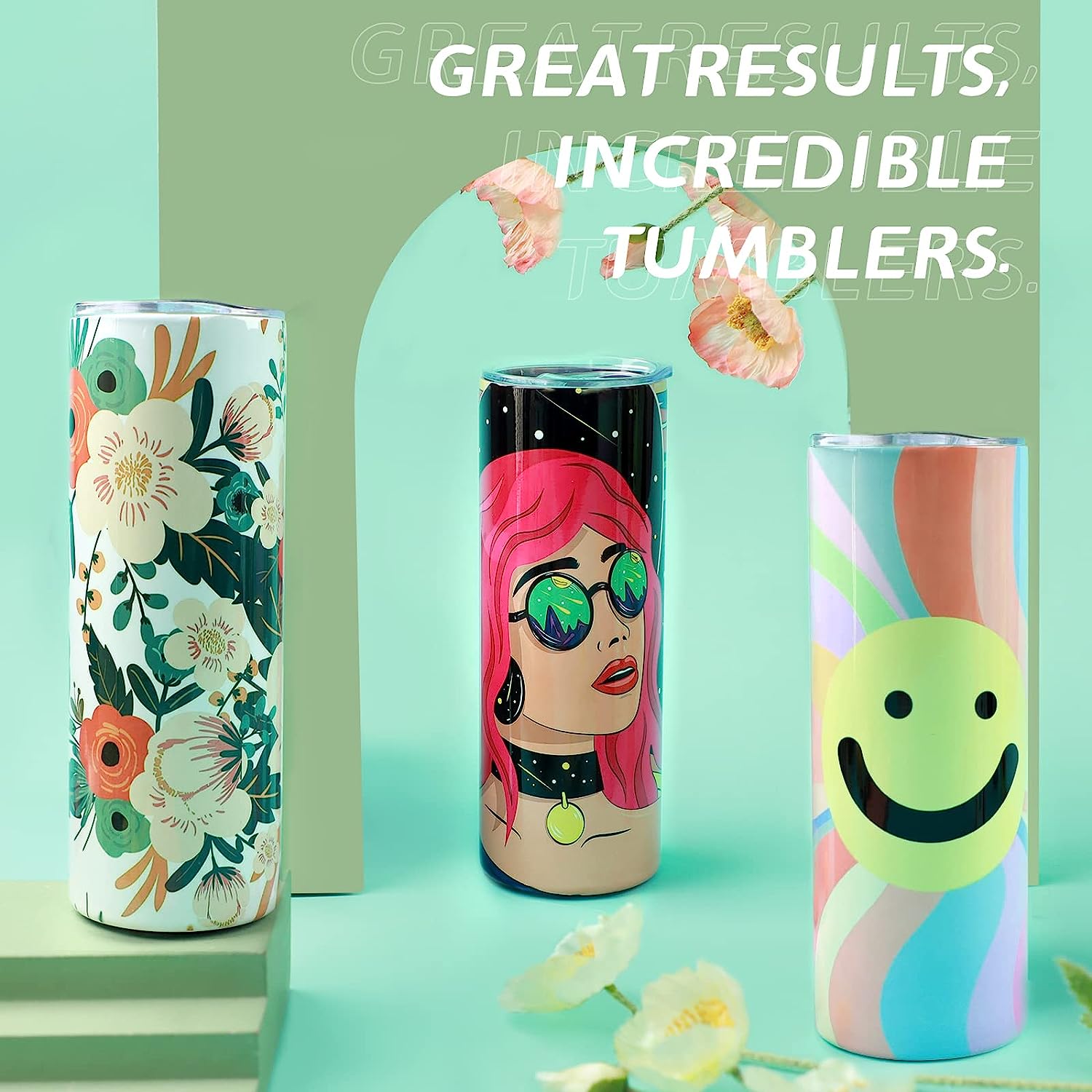 HTVRONT 8pcs 스테인레스 20 OZ 승화 텀블 - Sublimation Mug White 리뷰 및 가격