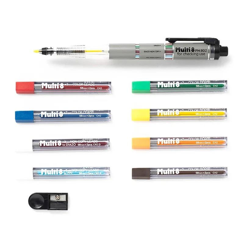 일본 펜텔 멀티+8 자동 연필 2.0mm, 색연필, 휴 - Pentel Pen Energel 리뷰 및 가격